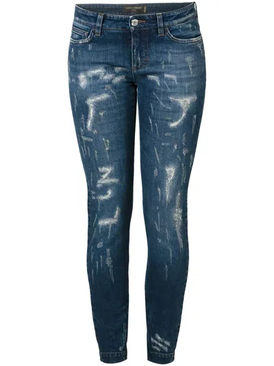 Dolce & Gabbana Ripped Jeans In Blue