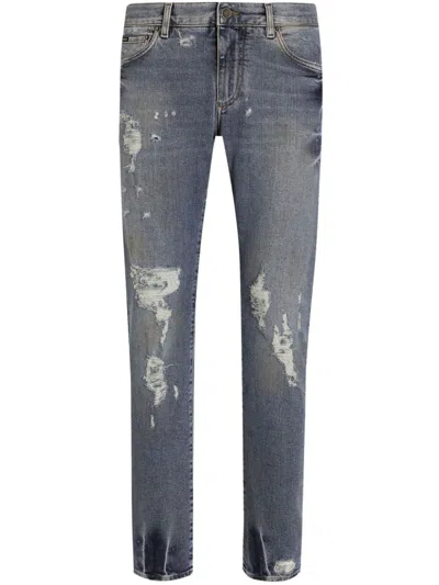 DOLCE & GABBANA RIPPED JEANS
