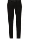 Dolce & Gabbana Black Denim Skinny Jeans In Black