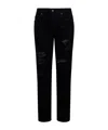 Dolce & Gabbana Ripped Slim-fit Jeans In Black