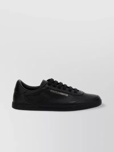 Dolce & Gabbana 'riviera' Sneakers Featuring Perforated Detailing In Black