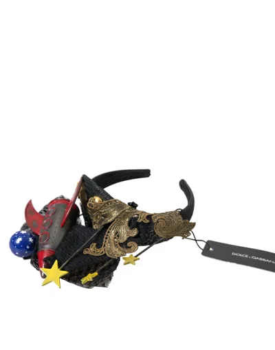 Dolce & Gabbana Rocket Crystal Stars Tiara Diadem Headband In Multicolor