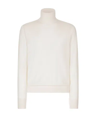Dolce & Gabbana Turtle Neck Pullover In Beige