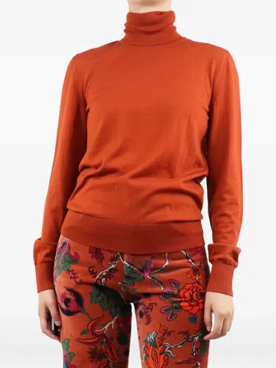 Pre-owned Dolce & Gabbana Roll-neck Sweater In Orange