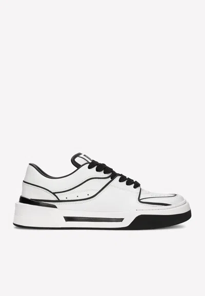 スニーカー DOLCE & GABBANA TWO-TONE LEATHER NEW ROMA SNEAKERS Calfskin New Roma sneakers in White for Men | Dolce&Gabbana® US