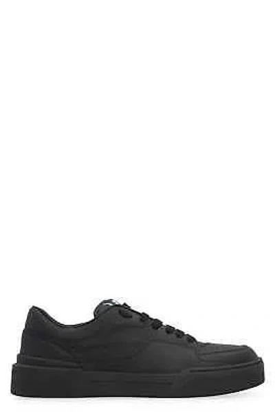 Pre-owned Dolce & Gabbana Roma Leather Sneakers In Black