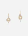 Dolce & Gabbana Romance Earrings In Yellow Gold With Pearls In Gold