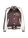 Dolce & Gabbana Technical Satin Jacket With Dg Patch In Variante Abbinata