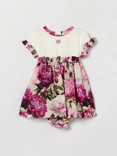 Dolce & Gabbana Babies'  Romper Kids Color Orange In Pink