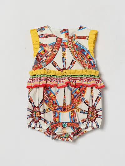 Dolce & Gabbana Babies'  Romper Kids Color White In Multi