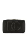 Dolce & Gabbana Dg Logo Zip Leather Clutch Bag