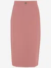 Dolce & Gabbana Midi Pencil Skirt In Rosa Polvere Scuro