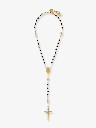 Dolce & Gabbana Rosario Necklace With Beads In Gold