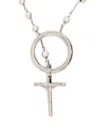 Dolce & Gabbana Chain-link Cross Necklace In Silver