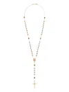 Dolce & Gabbana Sicily Rosary Necklace 18-carat Yellow Gold And Black Jades In Gold