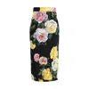 Dolce & Gabbana Multicolor Shirt With Oversize Pointed Collar And All-over Floral Motif In Silk Stretch Woman