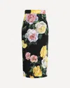 Dolce & Gabbana Multicolor Shirt With Oversize Pointed Collar And All-over Floral Motif In Silk Stretch Woman