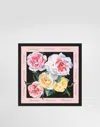 Dolce & Gabbana Rose And Peony-print Silk Twill Foulard (50x50) In Print