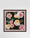 Dolce & Gabbana Rose And Peony-print Silk Twill Foulard (70x70) In Print