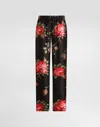 Dolce & Gabbana Rose Bouquet-print Vanity Twill Trousers In Multi