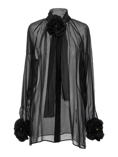 DOLCE & GABBANA ROSE CHIFFON SHIRT