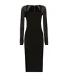 Dolce & Gabbana Jersey Calf-length Dress With Tulle Sleeves