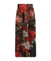 Dolce & Gabbana Dolce&gabbana Chiffon Silk Skirt With Rose Print In Red