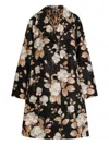Dolce & Gabbana Embroidered Floral Pattern Coat With Long Sleeves In Multi