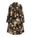 Dolce & Gabbana Embroidered Floral Pattern Coat With Long Sleeves In Black