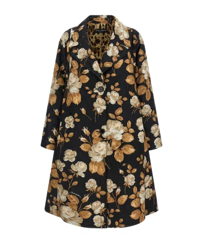 DOLCE & GABBANA ROSE-PRINT COAT