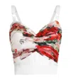 Dolce & Gabbana Rose Print Corset Top