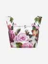 Dolce & Gabbana Rose Print Cotton Top