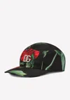 DOLCE & GABBANA ROSE PRINT DG BASEBALL CAP,FH602A FSSIM HN3VR