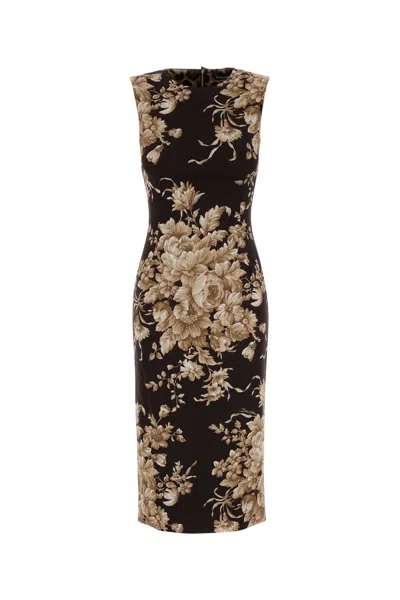 DOLCE & GABBANA ROSE PRINT DRESS