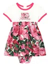 Dolce & Gabbana Rose-print Dress In White
