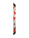 Dolce & Gabbana Rose-print Headscarf In Red
