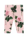 Dolce & Gabbana Rose-print Leggings In Pink