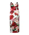 Dolce & Gabbana Bustier Midi Dress With Floral Print