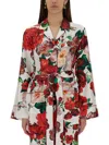Dolce & Gabbana Women's Rose Print Pajama Shirt | Size 42 | F5i89t Color Is1zdha5pd