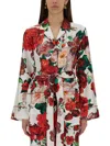 Dolce & Gabbana Women's Rose Print Pajama Shirt | Size 42 | F5i89t Color Is1zdha5pd In Multicolour