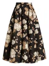 Dolce & Gabbana Brocade Midi Skirt With Structured Waistband In Black