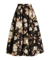 Dolce & Gabbana Brocade Midi Skirt With Structured Waistband In Brown