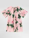 Dolce & Gabbana Rose-print Poplin Dress In Print