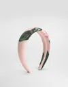 Dolce & Gabbana Rose-print Poplin Headband In Print