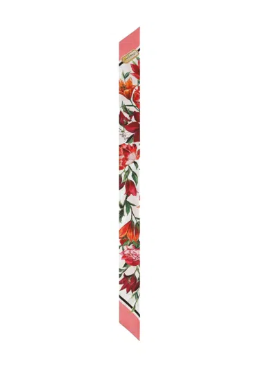 DOLCE & GABBANA ROSE PRINT SCARF