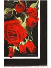 Dolce & Gabbana Modal And Silk Scarf With All-over Rose Print In Schwarz