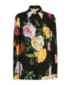 Dolce & Gabbana Rose-print Shirt In Black