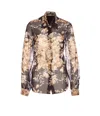 Dolce & Gabbana Dolce&gabbana Women Rose Print Chiffon Shirt In Multi