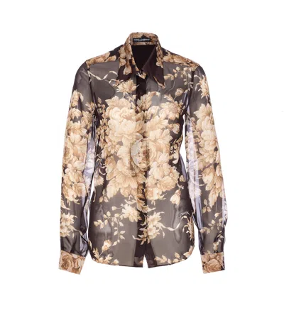 DOLCE & GABBANA ROSE PRINT SHIRT