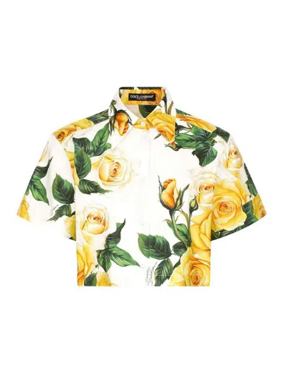 Dolce & Gabbana Rose Print Shirt In Multicolour